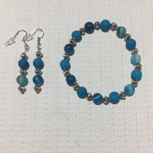 Handmade bracelet and earrings